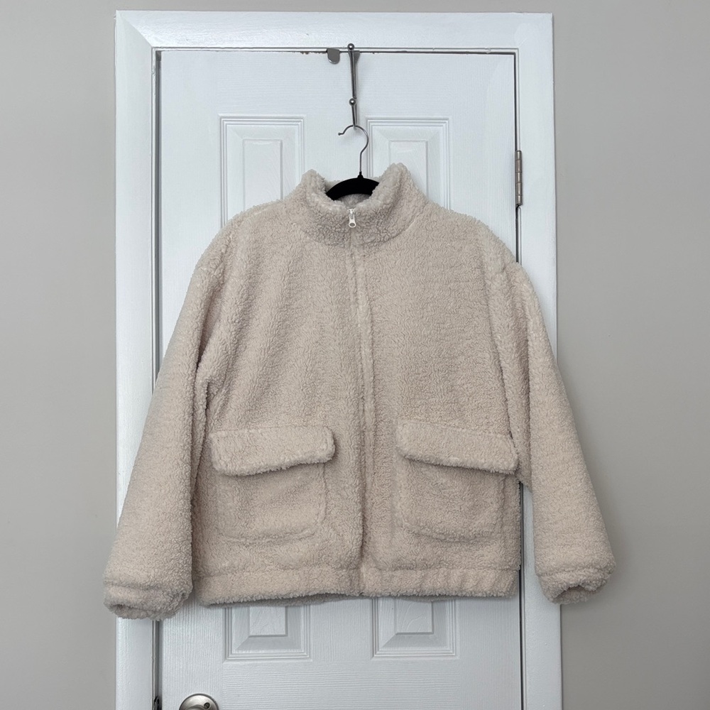 Women's Cream Teddy Jacket